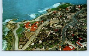 LA JOLLA, CA California~ CITY & OCEAN Aerial View 1960 San Diego County Postcard