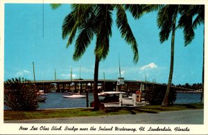 Florida Fort Lauderdale New Las Olas Boulevard Bridge Over The Inland Waterwa...