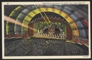 Interior Radio City Music Hall New York New York Used c1940