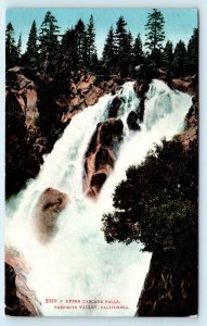 YOSEMITE NATIONAL PARK, CA ~ Upper CASCADE FALLS  c1910s Mitchell Postcard