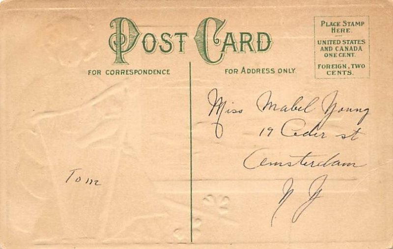 To Greet you St. Patrick's Day writing on back 