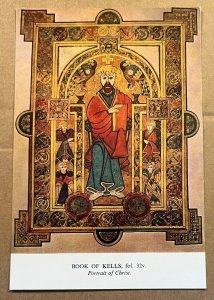 UNUSED PC - BOOK OF KELLS, PORTRAIT OF CHRIST, TRINITY COLL., DUBLIN, IRELAND