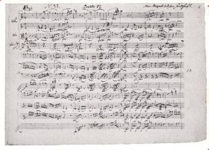 Mozart Quartet In C Major The Dissonance 1785 Manuscript Postcard