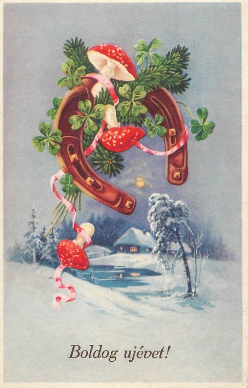 Holidays & celebrations seasonal greetings New Year shamrock horseshoe Hungary