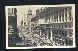 RPPC SAN FRANCISCO CALIFORNIA MARKET STREET SCENE REAL PHOTO POSTCARD