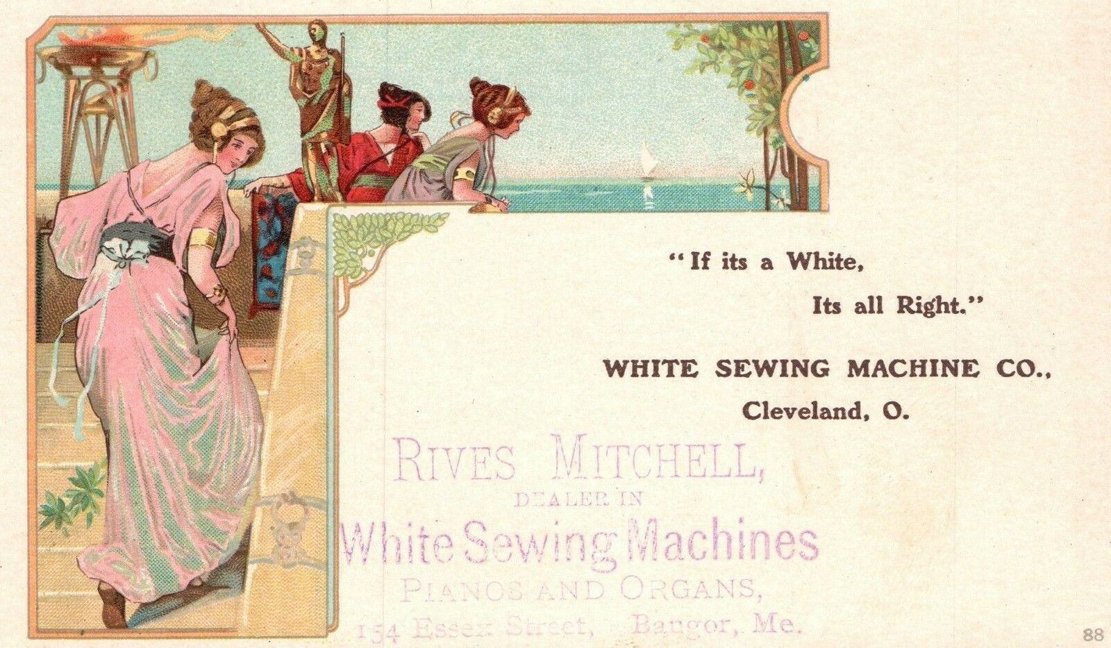 1880s90s White Sewing Machine Co. Cleveland Ohio Rives Mitchell Pianos