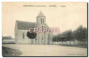 Old Postcard Montereau Esmans and its Surrounding the church