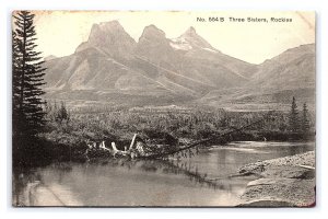 Three Sisters Rockies Alberta Canada Scenic Postcard