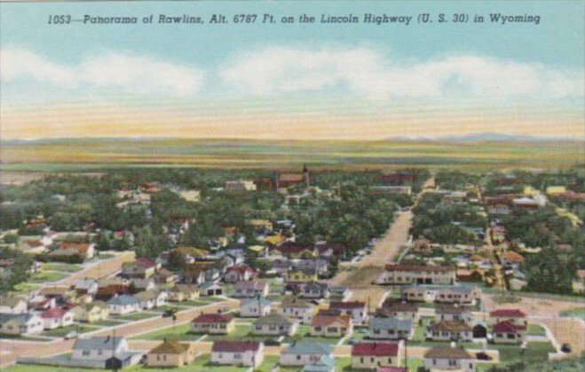 Wyoming Rawlins Panoramic View On The Lincoln Highway