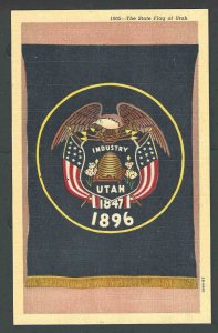 Ca 1926 PPC* Utah State Flag Adopted in 1913 Mint