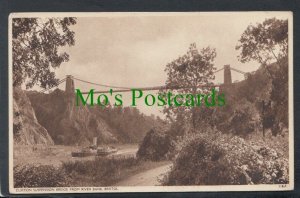Bristol Postcard - Clifton Suspension Bridge From River Bank  SW4426