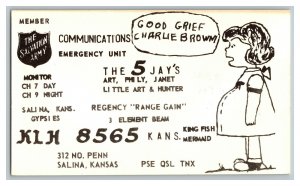 Postcard QSL Radio Card From Salina Kansas KLH 8565 