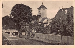 L206 Germany Kelheim donautor bridge vintage postcard