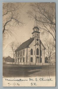 MAURICETOWN NJ M.E. CHURCH 1906 ANTIQUE REAL PHOTO POSTCARD RPPC