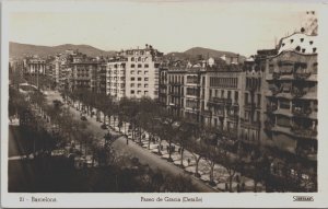 Spain Barcelona Paseo de Gracia Detalle Vintage RPPC C144