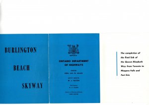 Complition of Burlington Beach Skyway 1958, Ontario Highways, Hamilton, Map