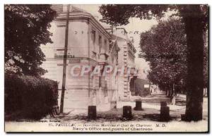 Old Postcard Pauillac Registration Maritime and Quai Des Chartrons