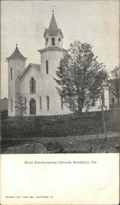 Brooklyn Pennsylvania PA First Presbyterian Church c1910 Vintage Postcard