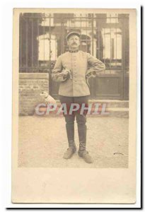 Old Postcard Photo Card Military jumper (militaria) (1st regiment jumper hunt...