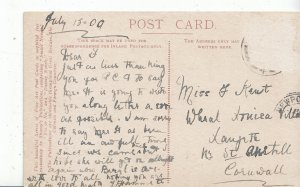 Genealogy Postcard - Family History - Kent - Near St Austell - Cornwall   BS924