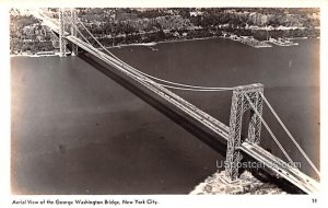 Aerial View of George Washington Bridge - New York City Postcards, New York N...