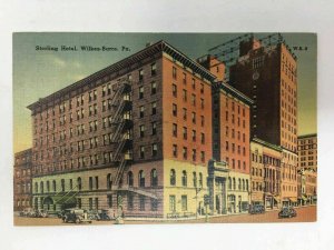 Sterling Hotel Wilkes Barre PA Postcard Linen Unposted