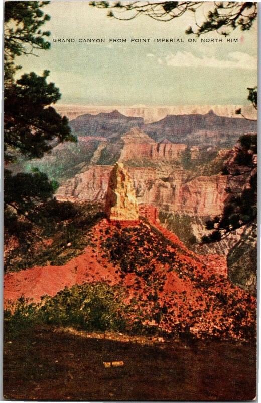 Grand Canyon from Point Imperial North Rim Arizona Vintage Postcard N16