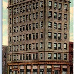 c1910s Waterloo, IA Black Hawk National Bank Litho Photo Postcard Cars Horse A62