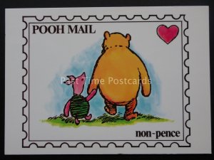 Winnie the Pooh POOH MAIL Postcard c1980's Disney / Reflex Marketing PC607