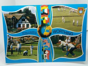 World Bowls Championship 1992 Worthing Sussex Postcard