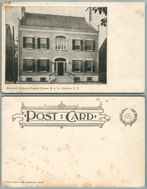 HUDSON N.Y. HENDRICK HUDSON CHAPTER HOUSE UNDIVIDED ANTIQUE POSTCARD