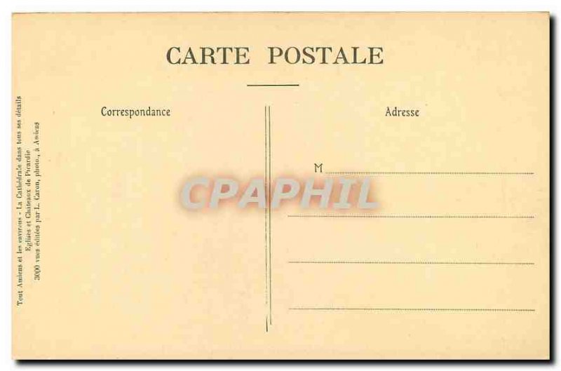 Old Postcard Amiens Gallery detail Kings