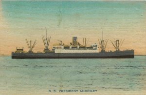 Postcard C-1905 Real wood Ship SS President Mckinley TR24-3106