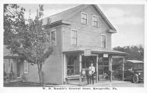 Kregesville Pennsylvania WD Kunkle's General Store Vintage Postcard AA82624