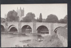 Herefordshire Postcard - Wye Bridge and Hereford Cathedral     T7087