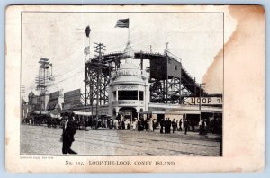 1905 LOOP THE LOOP ROLLER COASTER RIDE CONEY ISLAND NY BLANCHARD PRESS POSTCARD