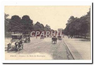 Paris Old Postcard Avenue du Bois de Boulogne