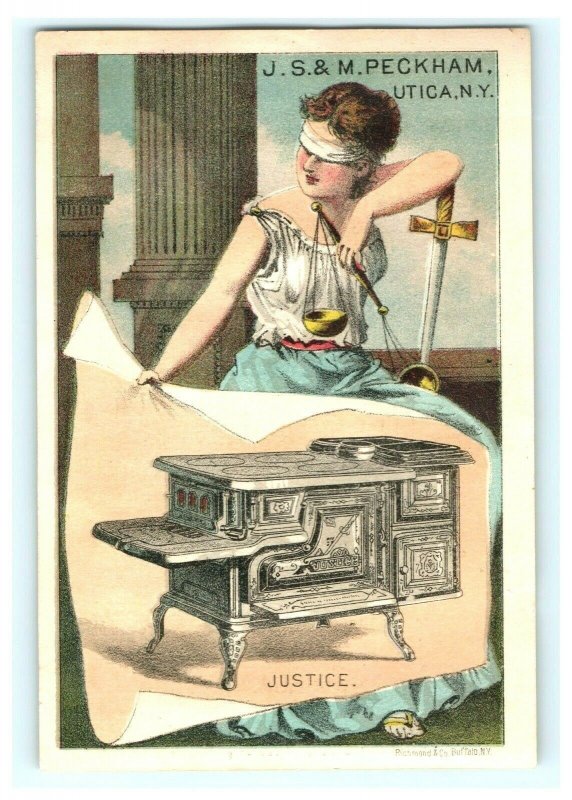 1880s-90s J.S & M. Peckham Stoves Lady Justice C. Hydon P194