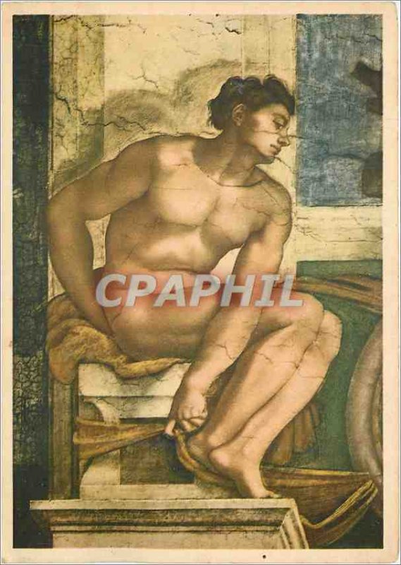 Postcard Modern Figura Decorativa Michelangelo Vaticano Cappella Sistina Roma