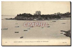 Postcard Old Saint Briac The Island Nezay and Chateau de Villebresme