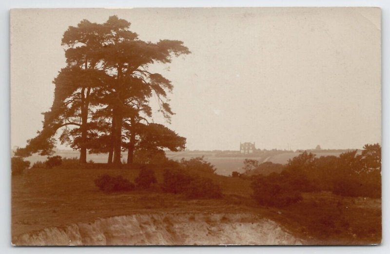 UK View of Large Home From The Slope Of St Martha's RPPC Real Photo Postcard A50