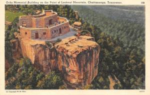 CHATTANOOGA, TN Tennessee  OCHS MEMORIAL BULDING~Lookout Mtn  c1940's Postcard