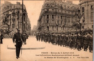 American Red Cross Nurses on Parade July 4th 1918 Paris France Postcard