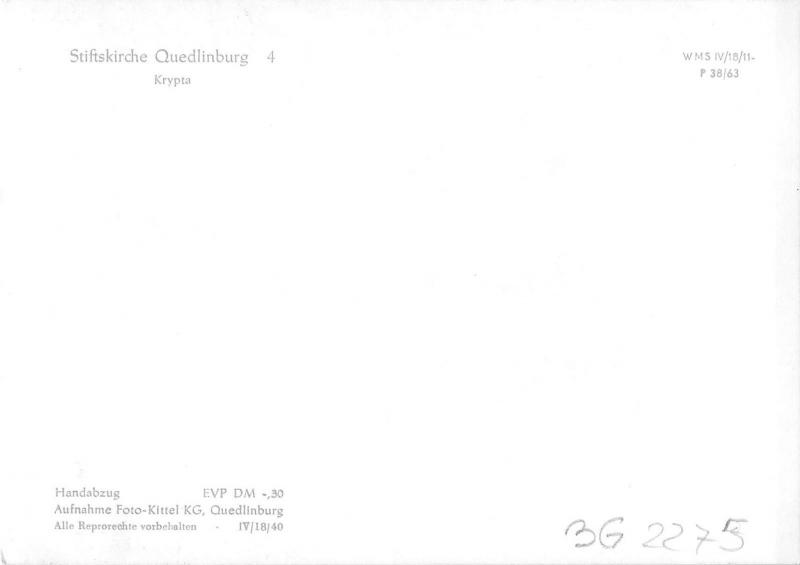 BG2275 stiftskirche quedlinburg krypta   CPSM 14x9.5cm germany