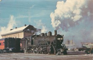 Milwaukee Road 10-Wheler 1038 Steam Locomotive 1987 Jerry Hook, FL Ad Postcard