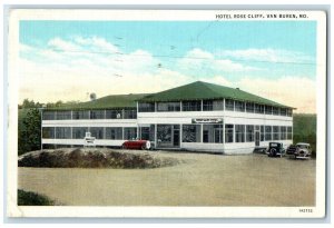 1939 Exterior View Hotel Rose Cliff Van Buren Missouri Antique Vintage Postcard