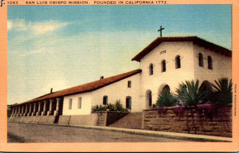 California San Luis Obispo Mission Founded In 1772