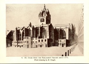 Scotland Edinburgh St Giles From The Parliament Square About 1771