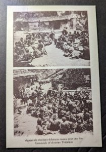 Mint Tibet Postcard Convivials of Christian Thibetans