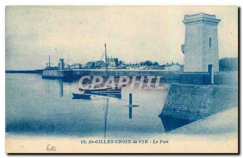 Old Postcard St Gilles Cross of Life The Port